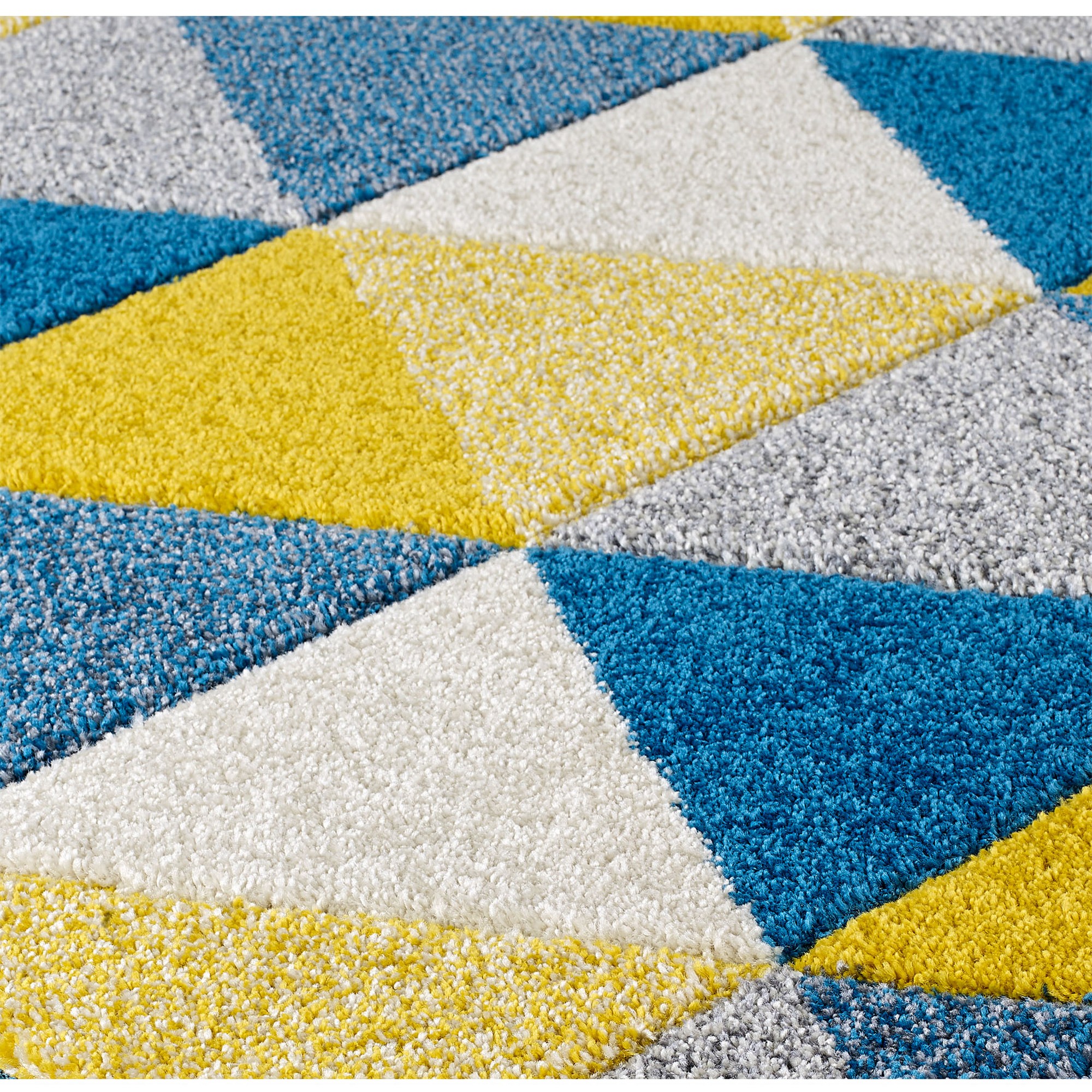 Portland 663 L Geometric Hallway Runner Rugs In Blue Yellow Buy Online ...